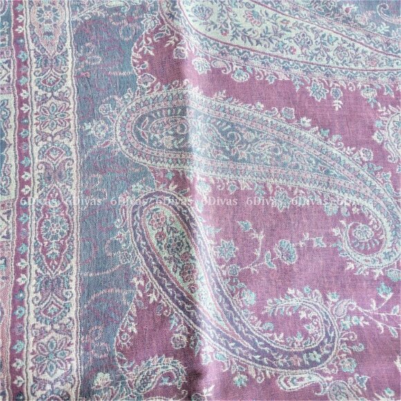 Large Oversize Wrap Around Light Pink Woolen Shawl - Picture 9 of 9